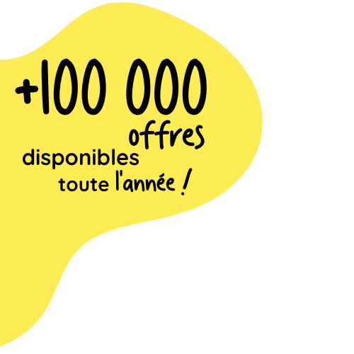+100 000 offres disponibles toute l'année !
